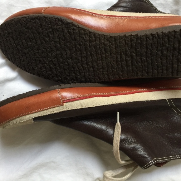 Vintage Never Worn. . Dries Van Noten high top brown leather and suede - Picture 6 of 7